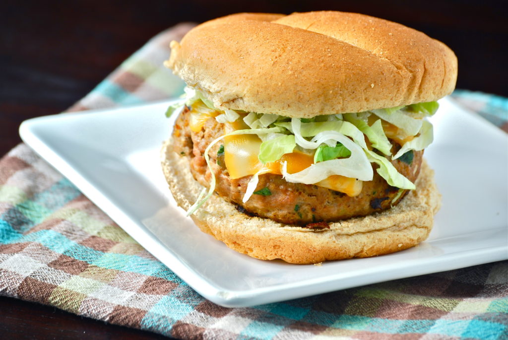 Grilled Turkey Burgers with Cheddar and Smoky Aioli