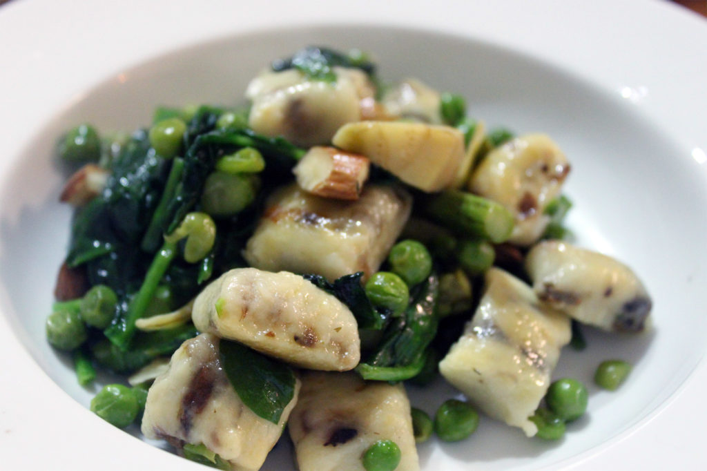 Lemon Gnocchi with Spinach and Peas